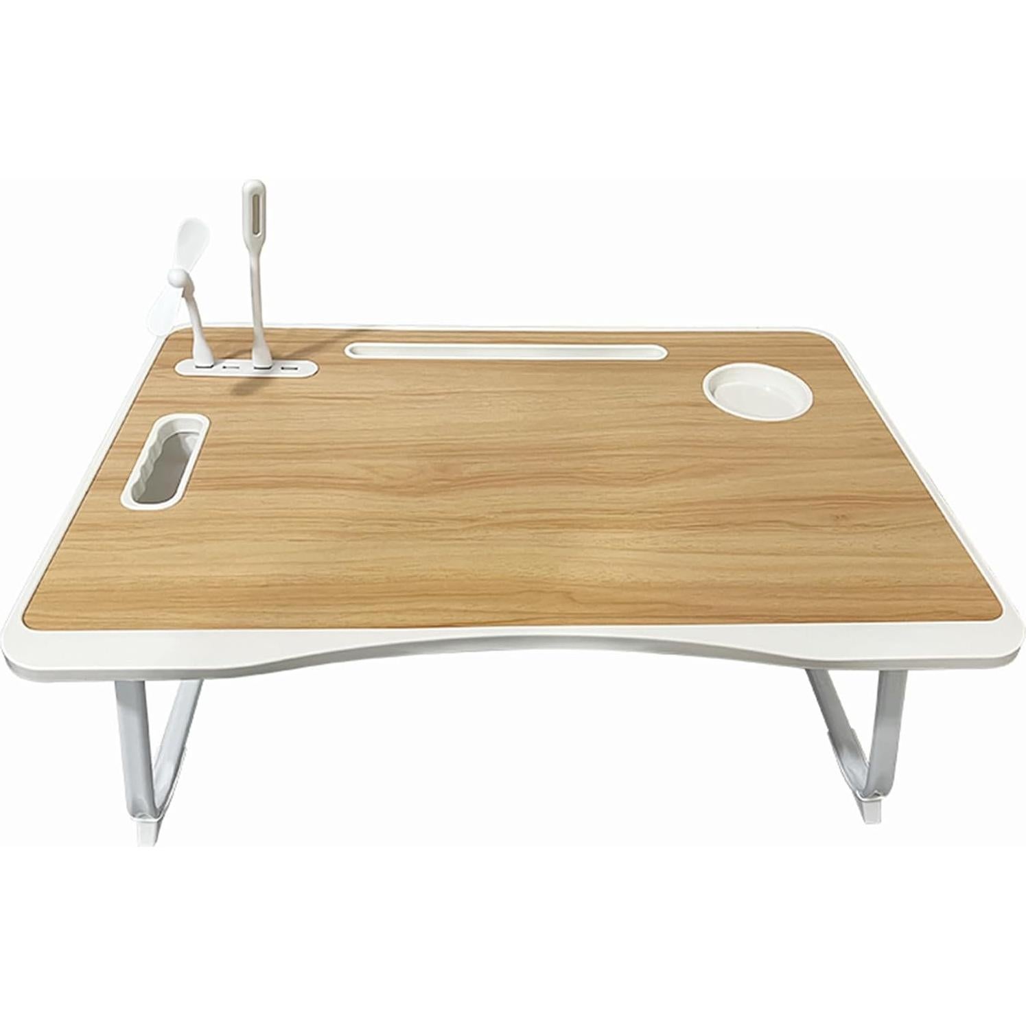 Mesa Plegable para Laptop SIDIANBAN Amarilla con USB y Cajón