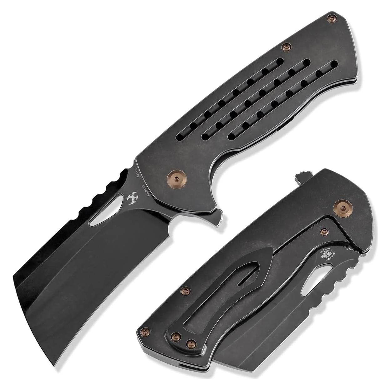 Cuchillo Plegable KANSEPT Leviathan 9.9 cm Titanio Blackwash