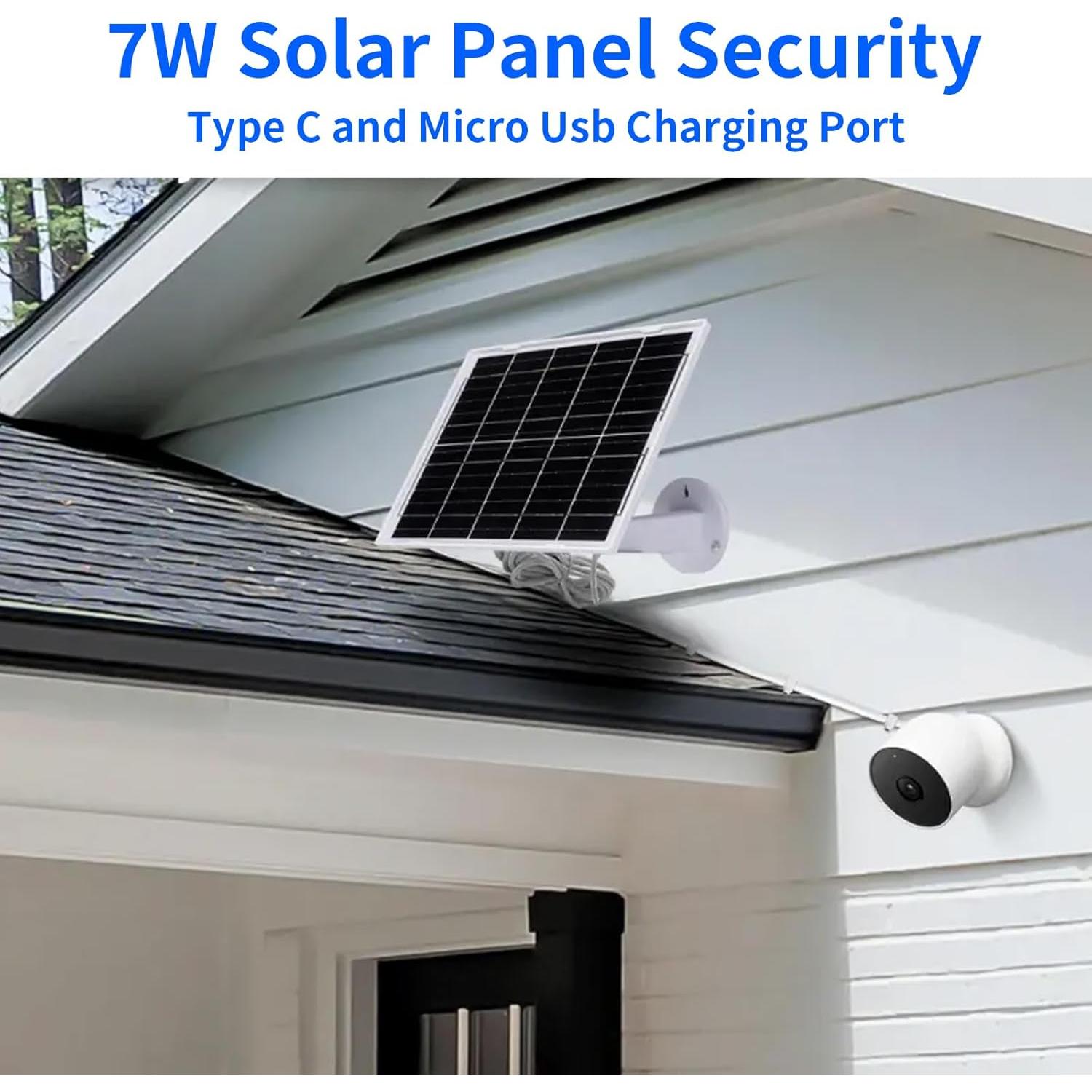 Panel Solar Mytions 6W para Cámara Arlo Essential 2K Exterior