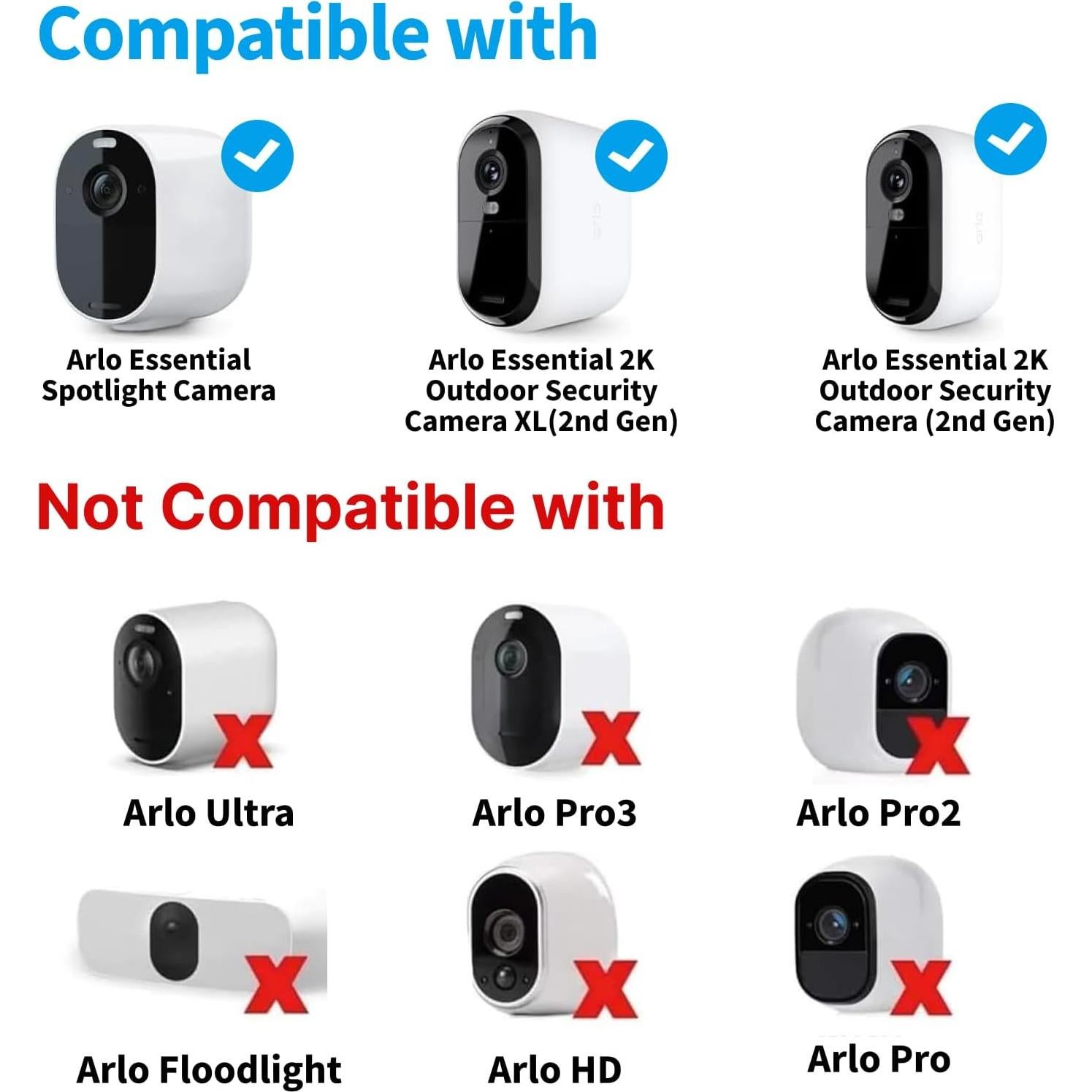 Panel Solar Mytions 6W para Cámara Arlo Essential 2K Exterior