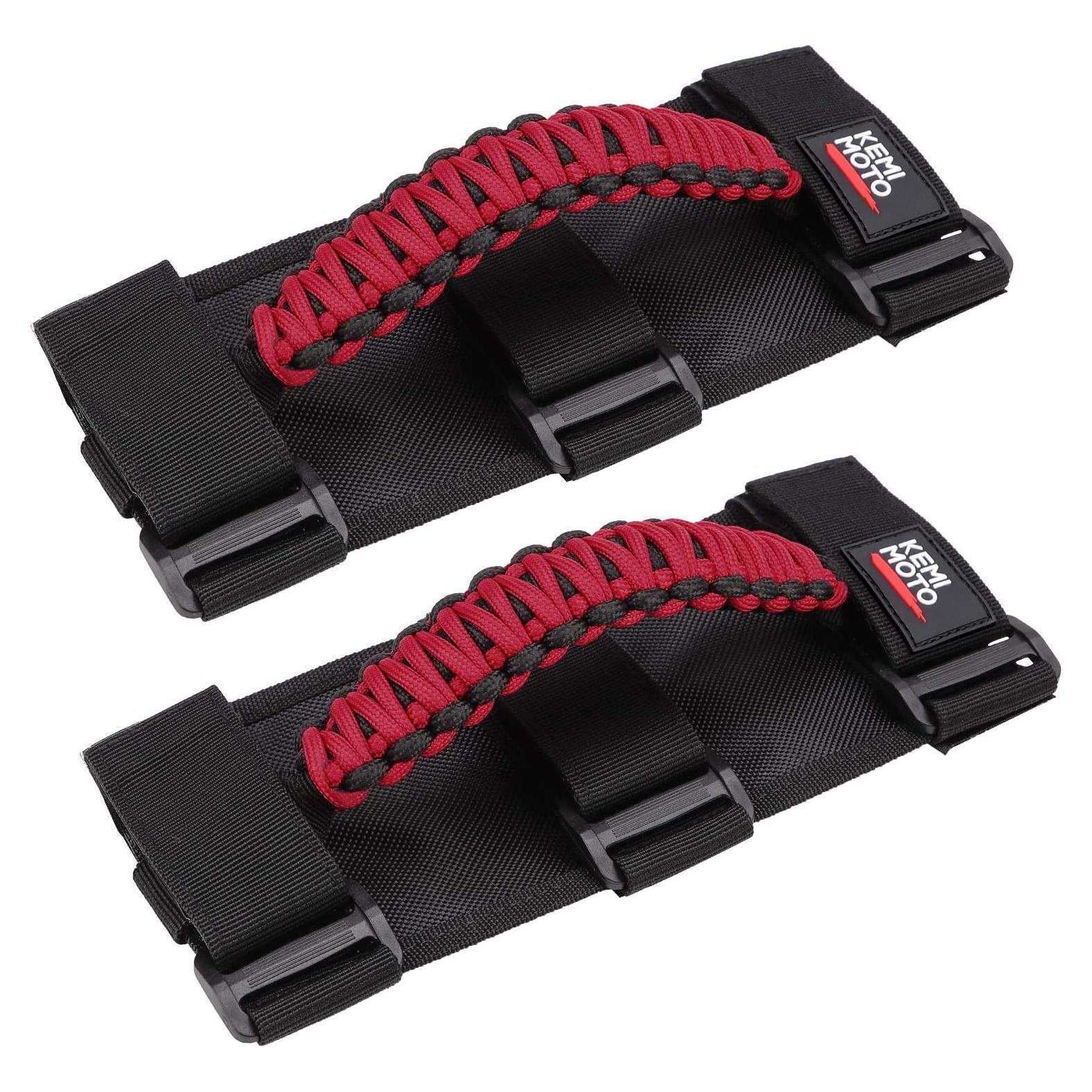 Agarraderas KEMIMOTO de Nylon para UTV 2 Unidades Rojo