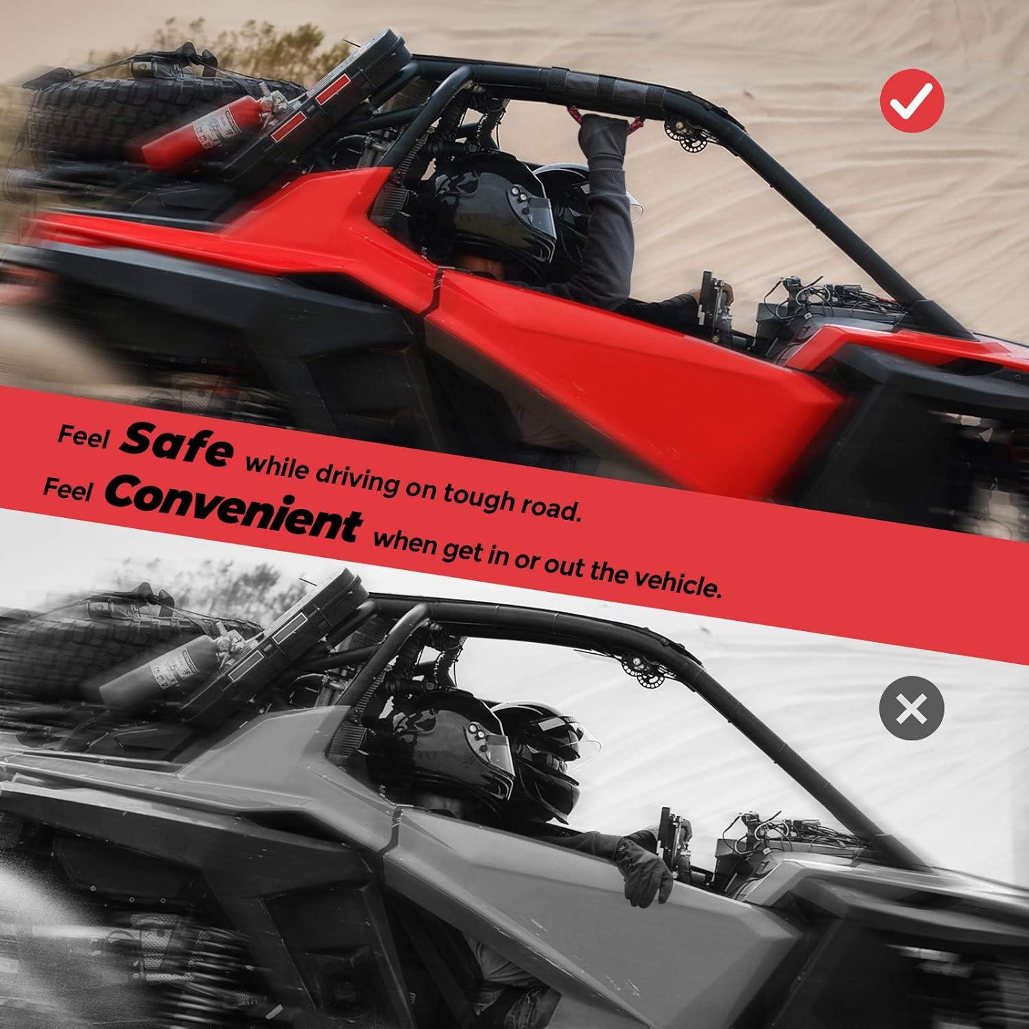 Agarraderas KEMIMOTO de Nylon para UTV 2 Unidades Rojo