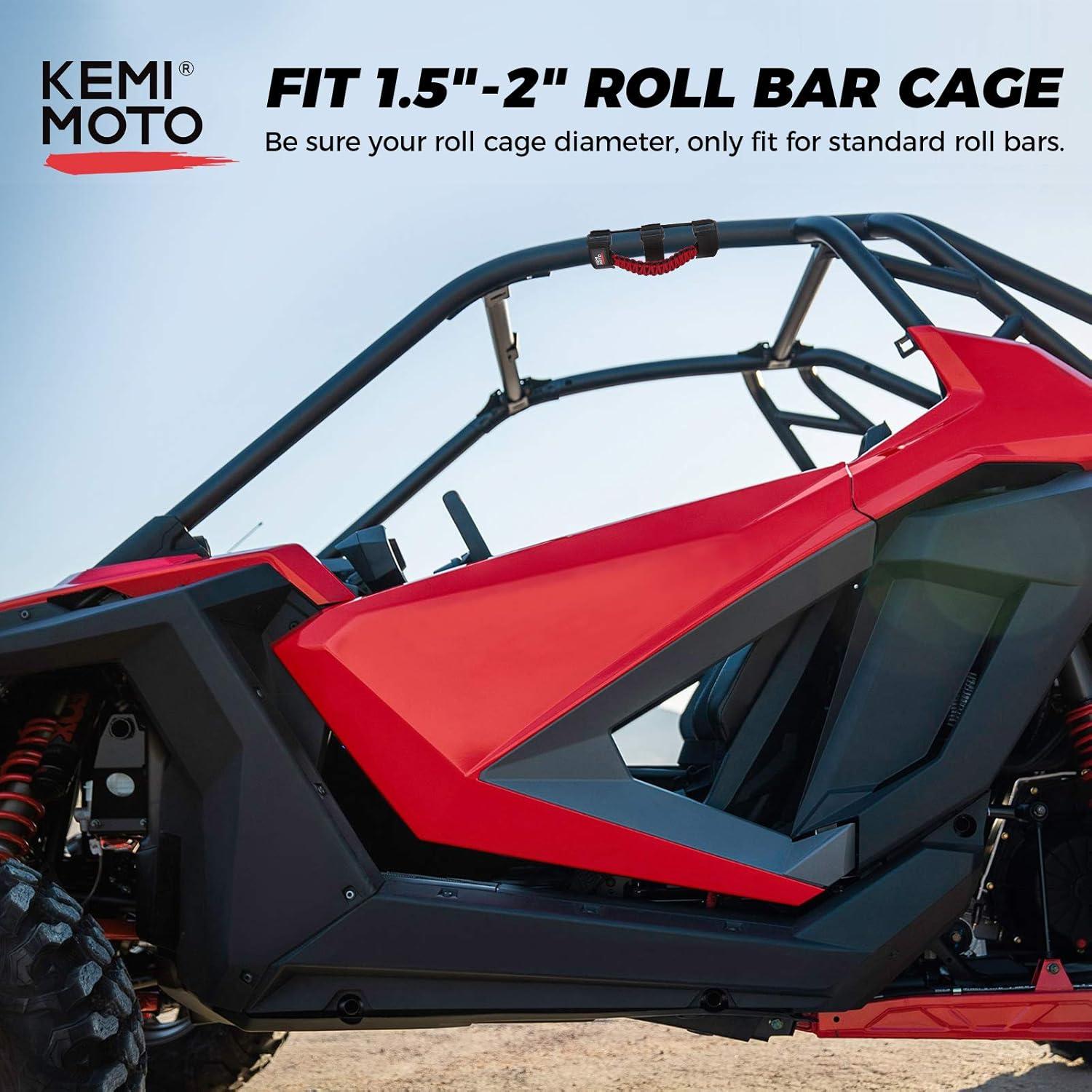 Agarraderas KEMIMOTO de Nylon para UTV 2 Unidades Rojo