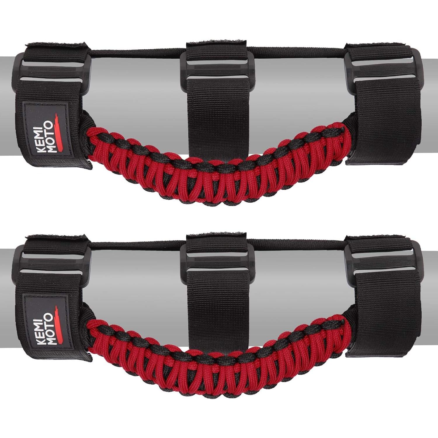 Agarraderas KEMIMOTO de Nylon para UTV 2 Unidades Rojo