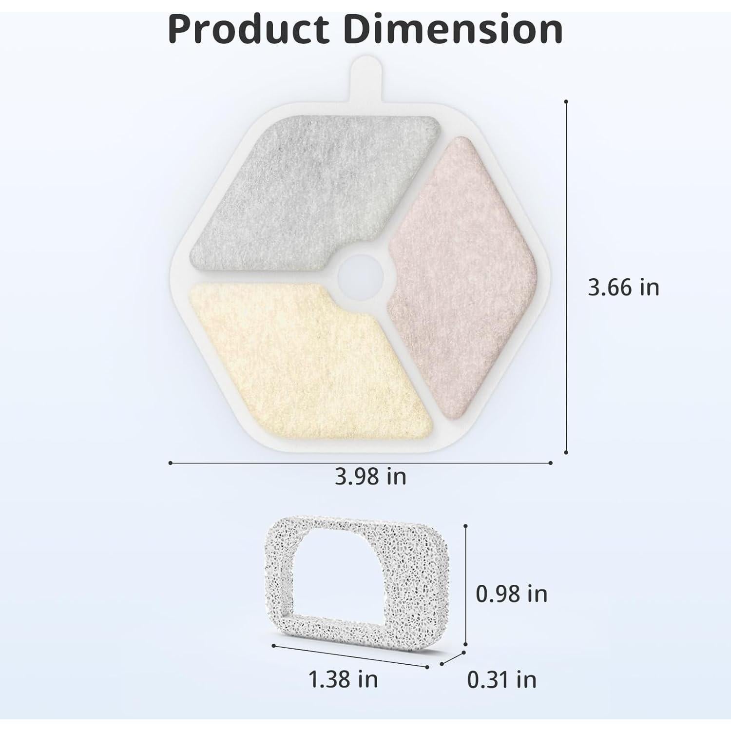 Paquete de 9 Filtros y 9 Esponjas ITSCUTE para Fuente de Gatos