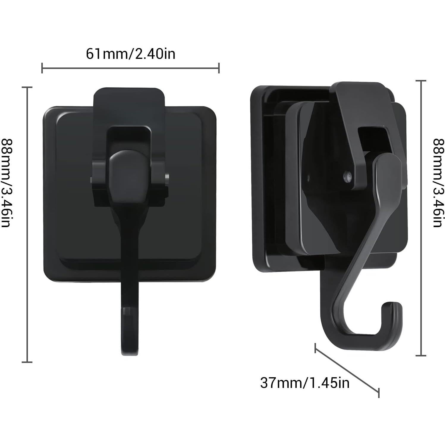 Ganchos de Ventosa YSSILADI 2 Paquete Negro 6.8 kg