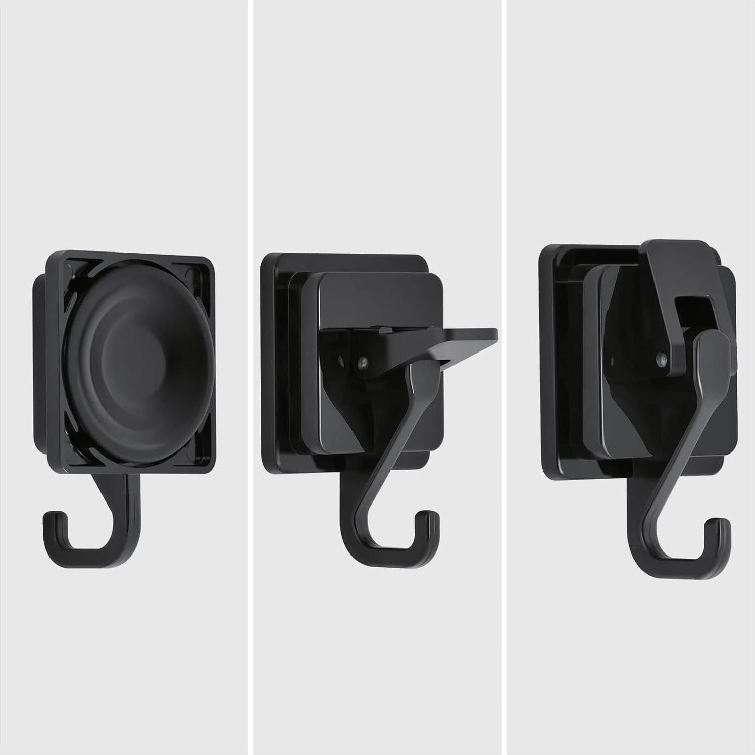 Ganchos de Ventosa YSSILADI 2 Paquete Negro 6.8 kg