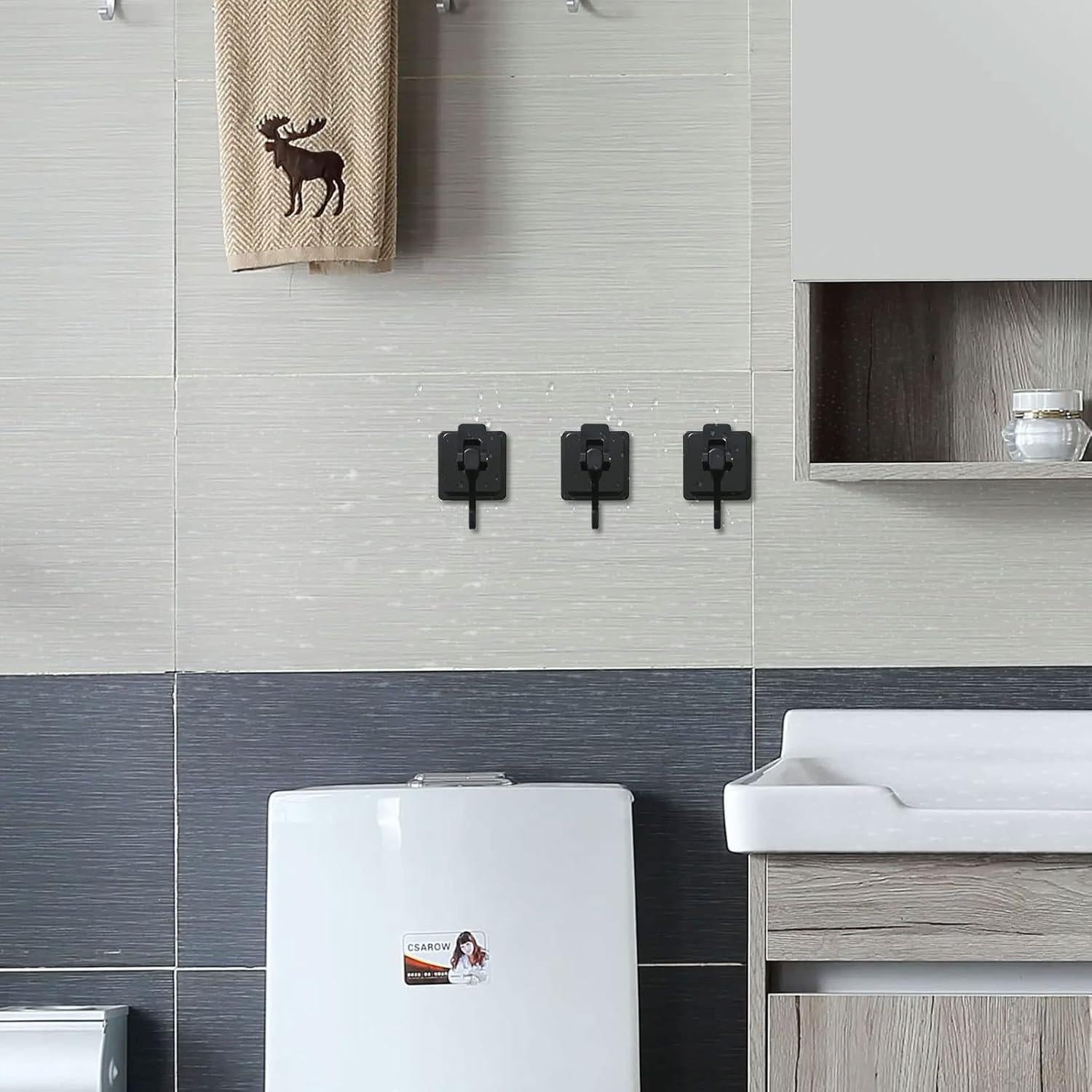 Ganchos de Ventosa YSSILADI 2 Paquete Negro 6.8 kg