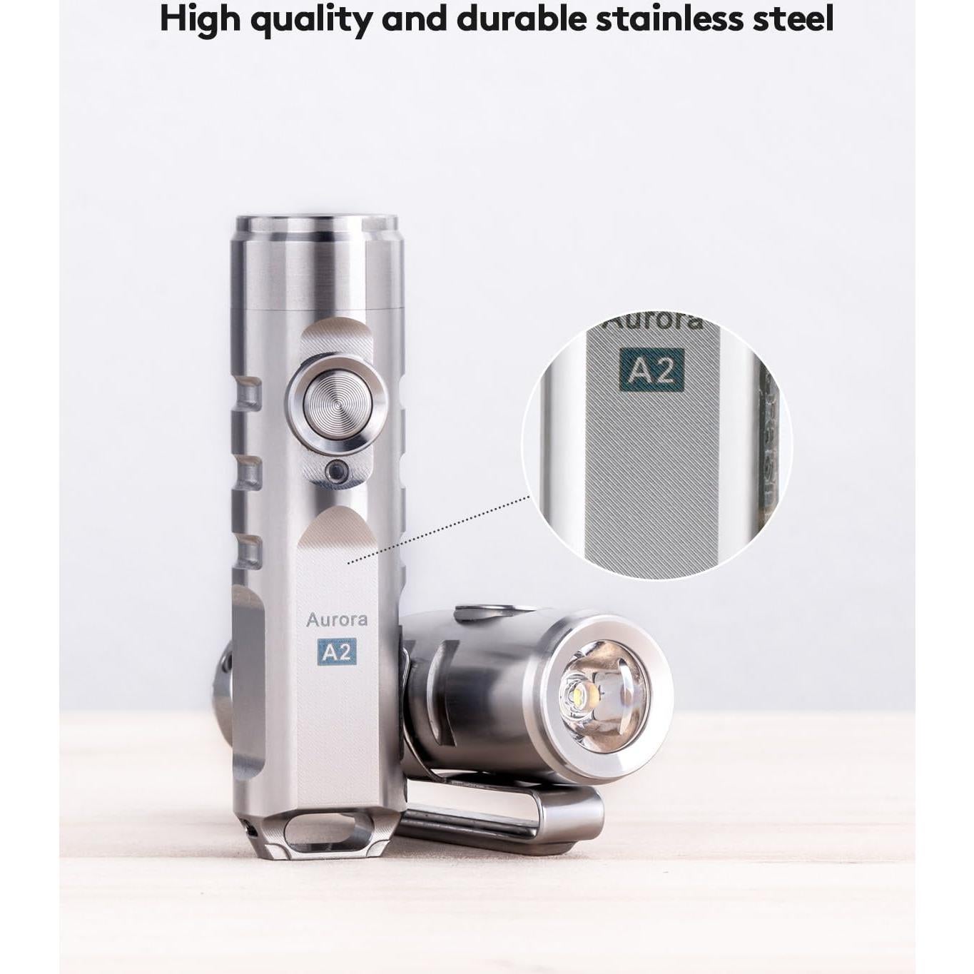 Linterna LED RovyVon A2 de llavero 650 lúmenes recargable