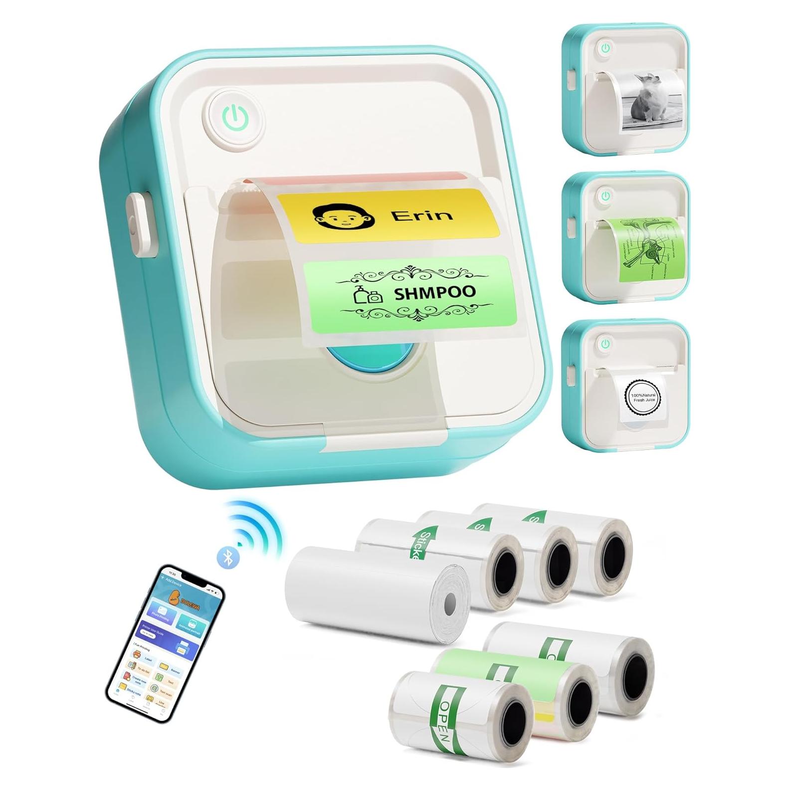 Impresora Térmica Portátil Laibear LX-D5 para Etiquetas Azul