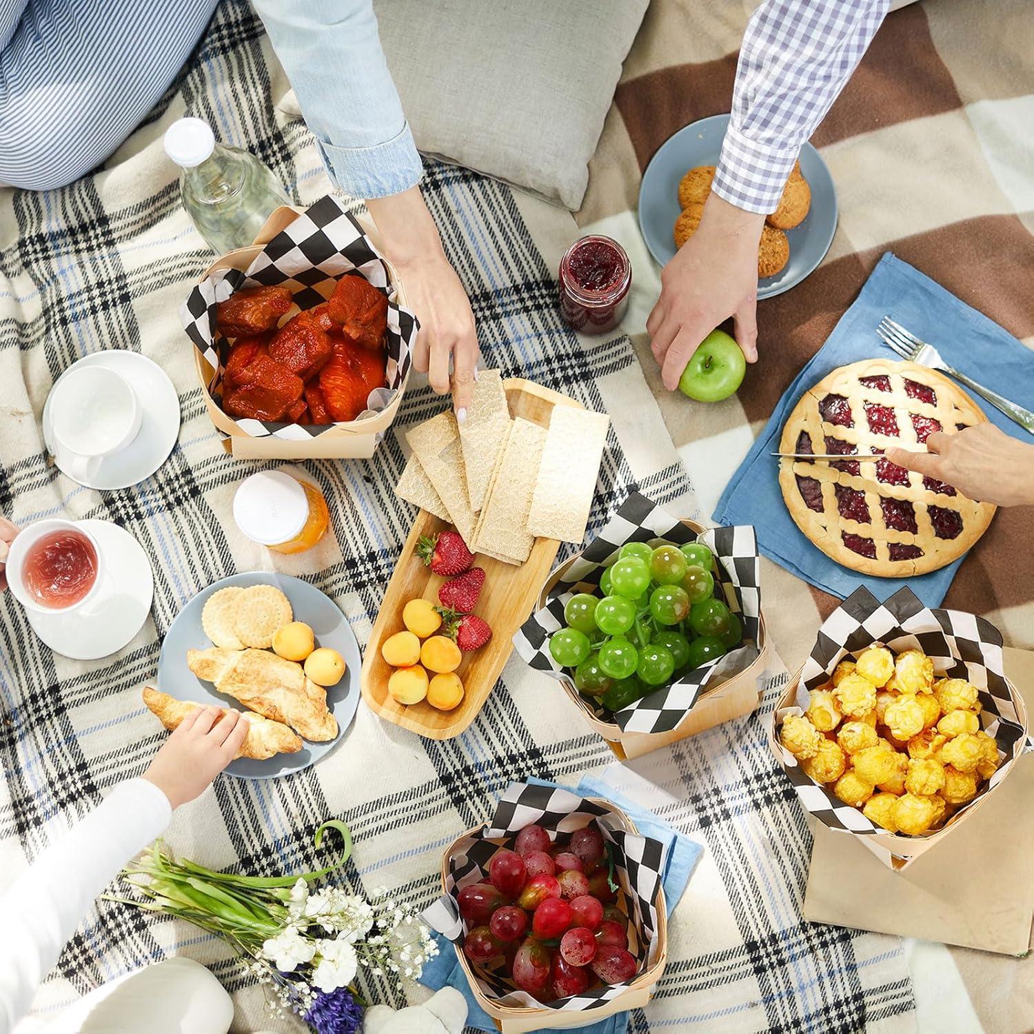 Cestas de Madera Thyle 30 Pcs con Papel Deli 10.2x10.2 cm