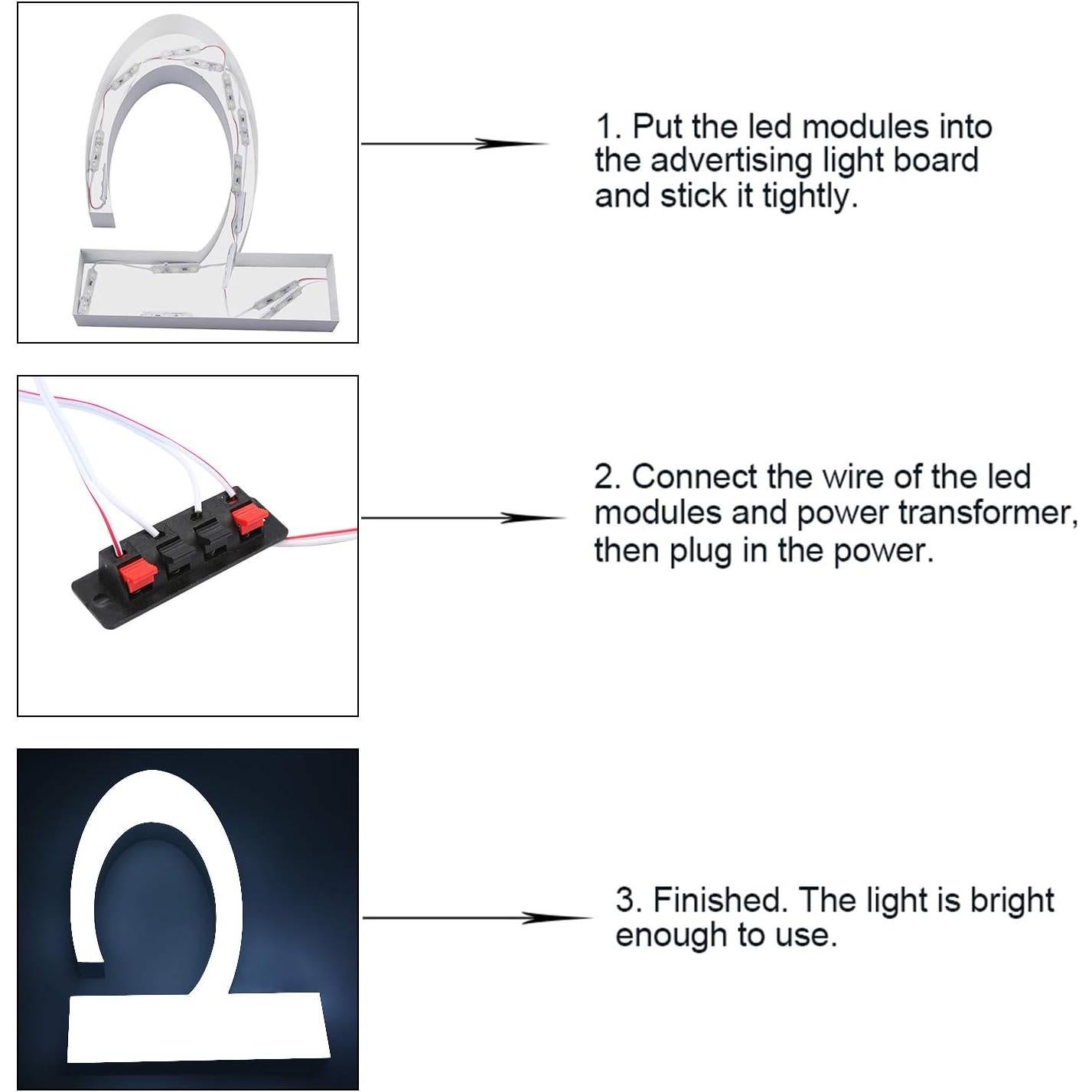 Módulos LED Lulin 100PCS 1.2W Blancos IP67 16.15M