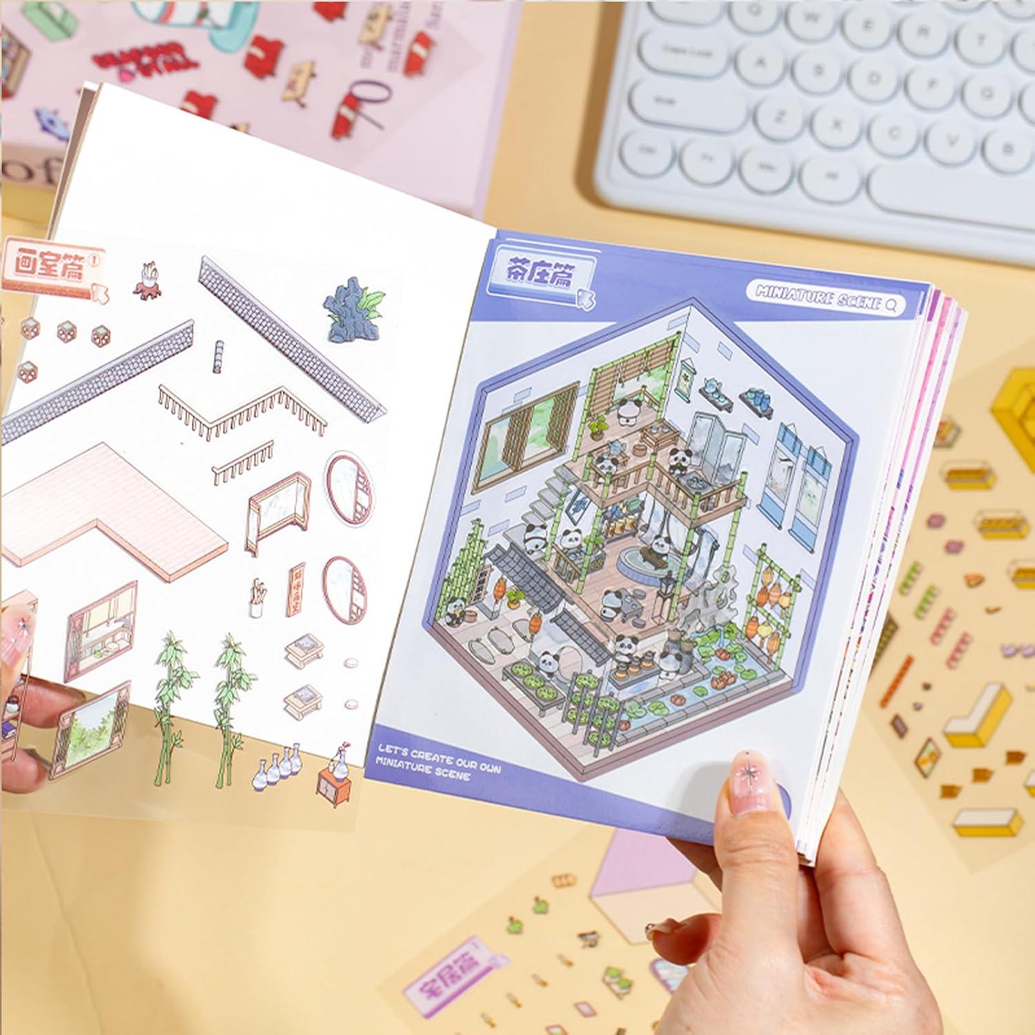 Libro de Stickers 3D DIY Casa BROVITI - 6 Diseños Creativos