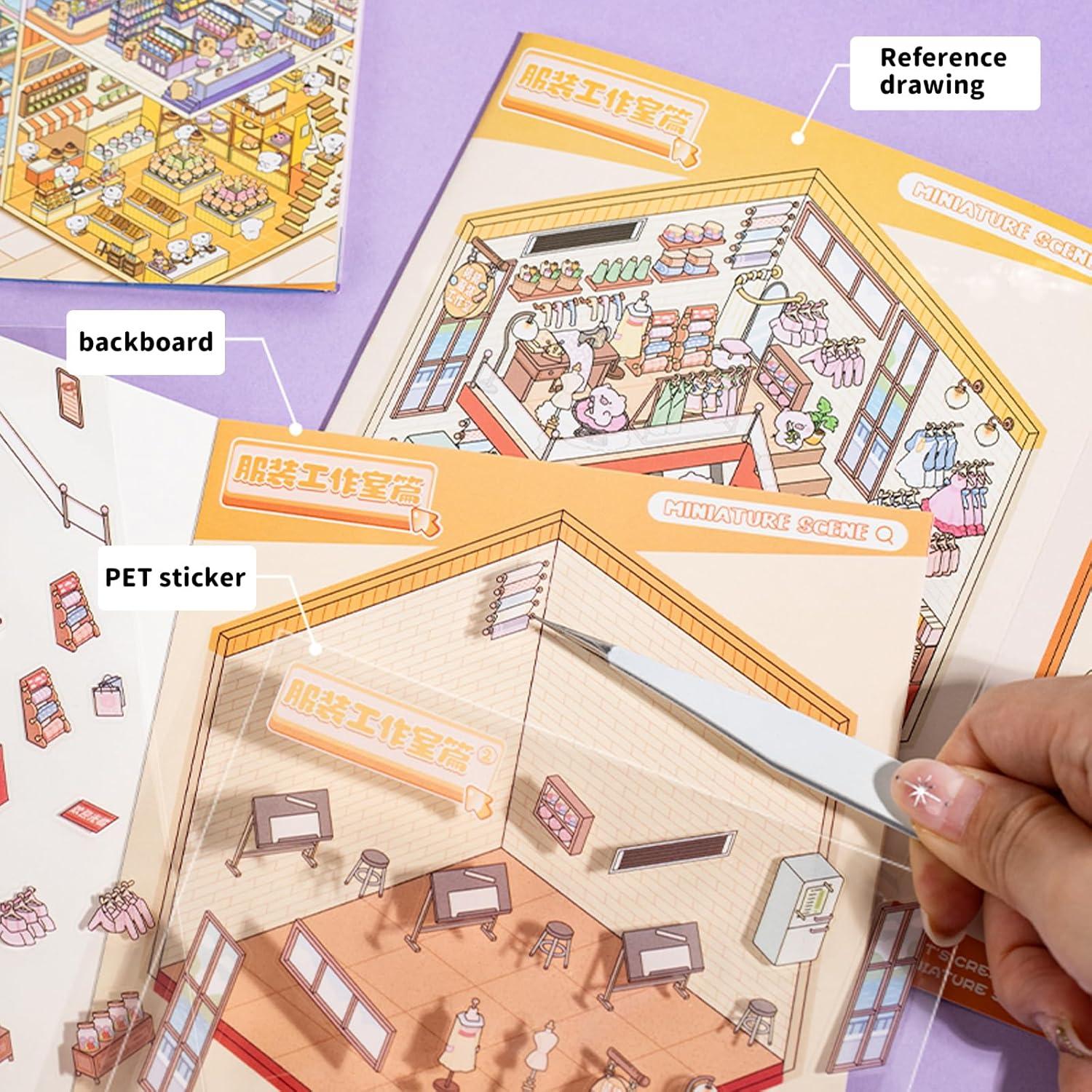 Libro de Stickers 3D DIY Casa BROVITI - 6 Diseños Creativos