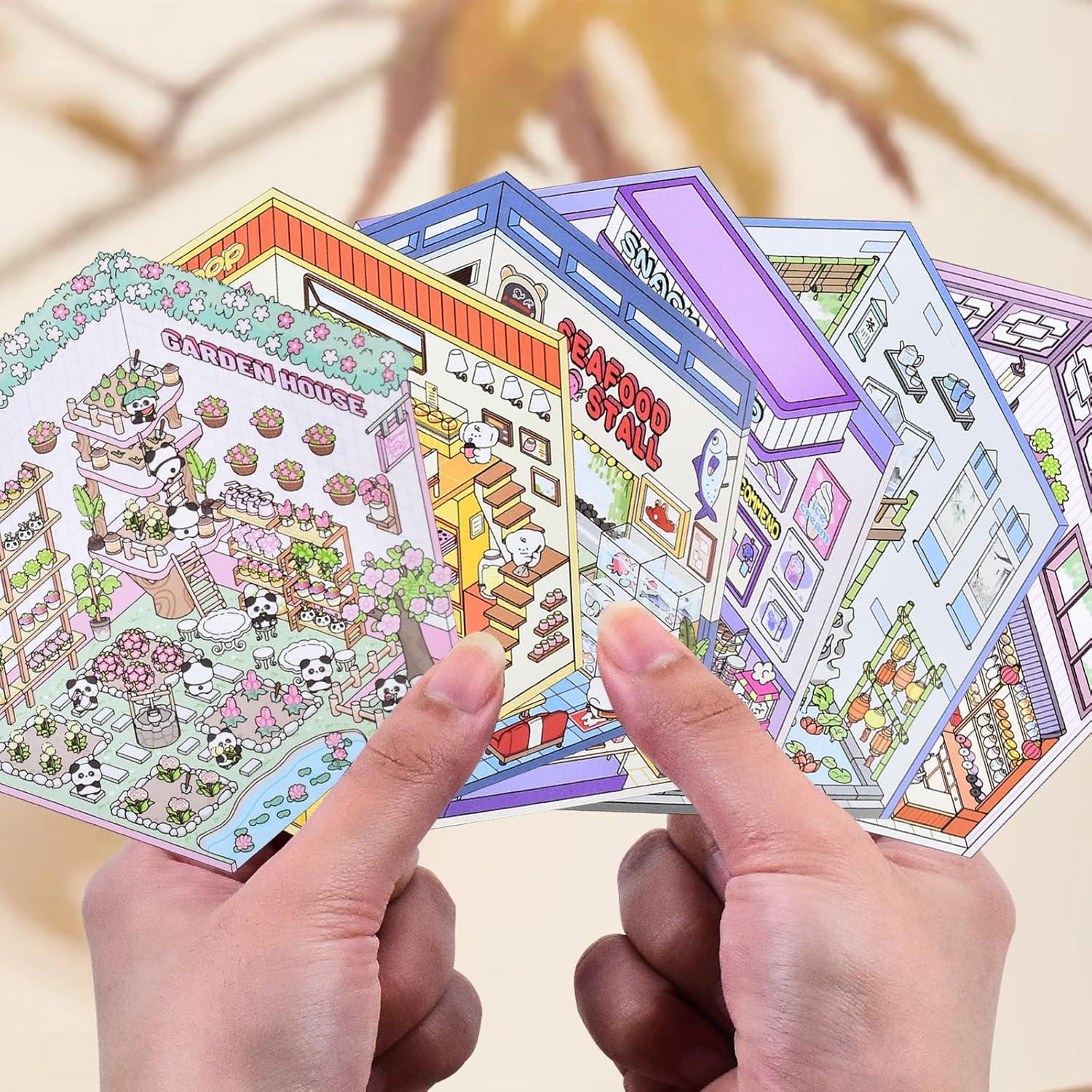 Libro de Stickers 3D DIY Casa BROVITI - 6 Diseños Creativos