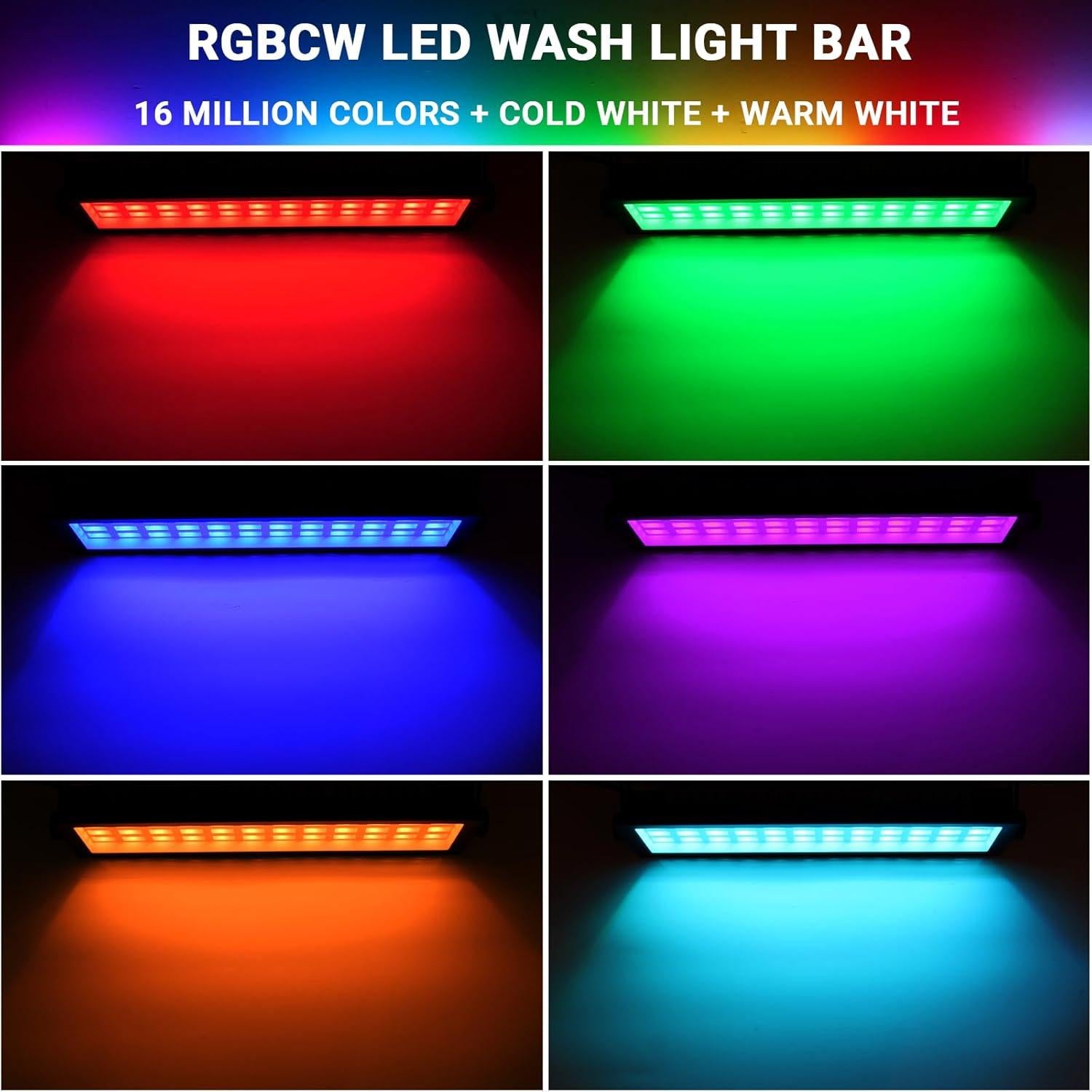 Barra de Luz LED OPPSK 96W IP66 Control Remoto APP 2 Pzas