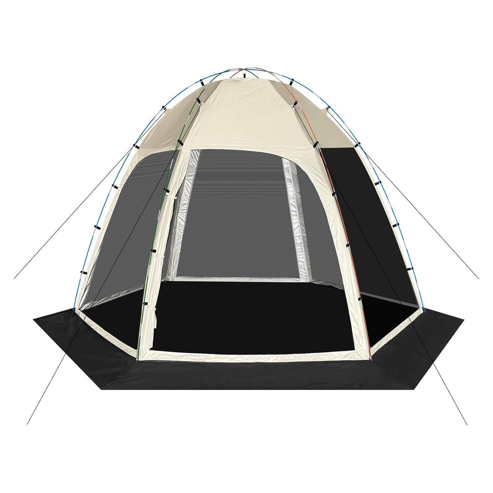 Tienda de Pantalla Siebwin Y04 3.6x3.6m para 8 Personas Caqui