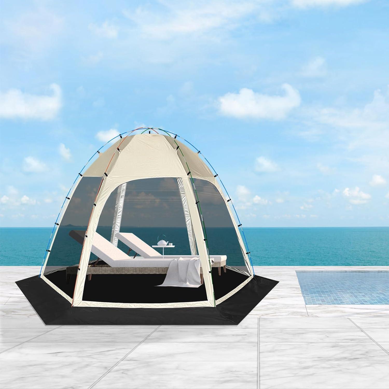 Tienda de Pantalla Siebwin Y04 3.6x3.6m para 8 Personas Caqui