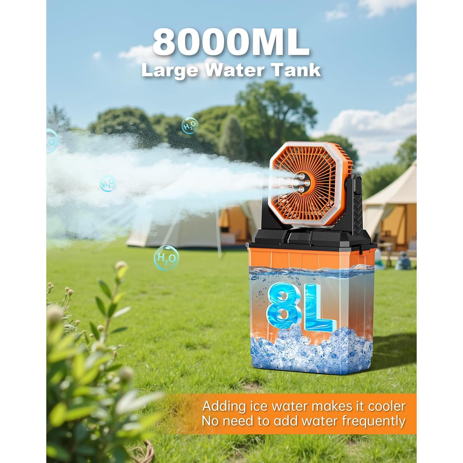 Ventilador de Nebulización Portátil Orteen 24000mAh 8L