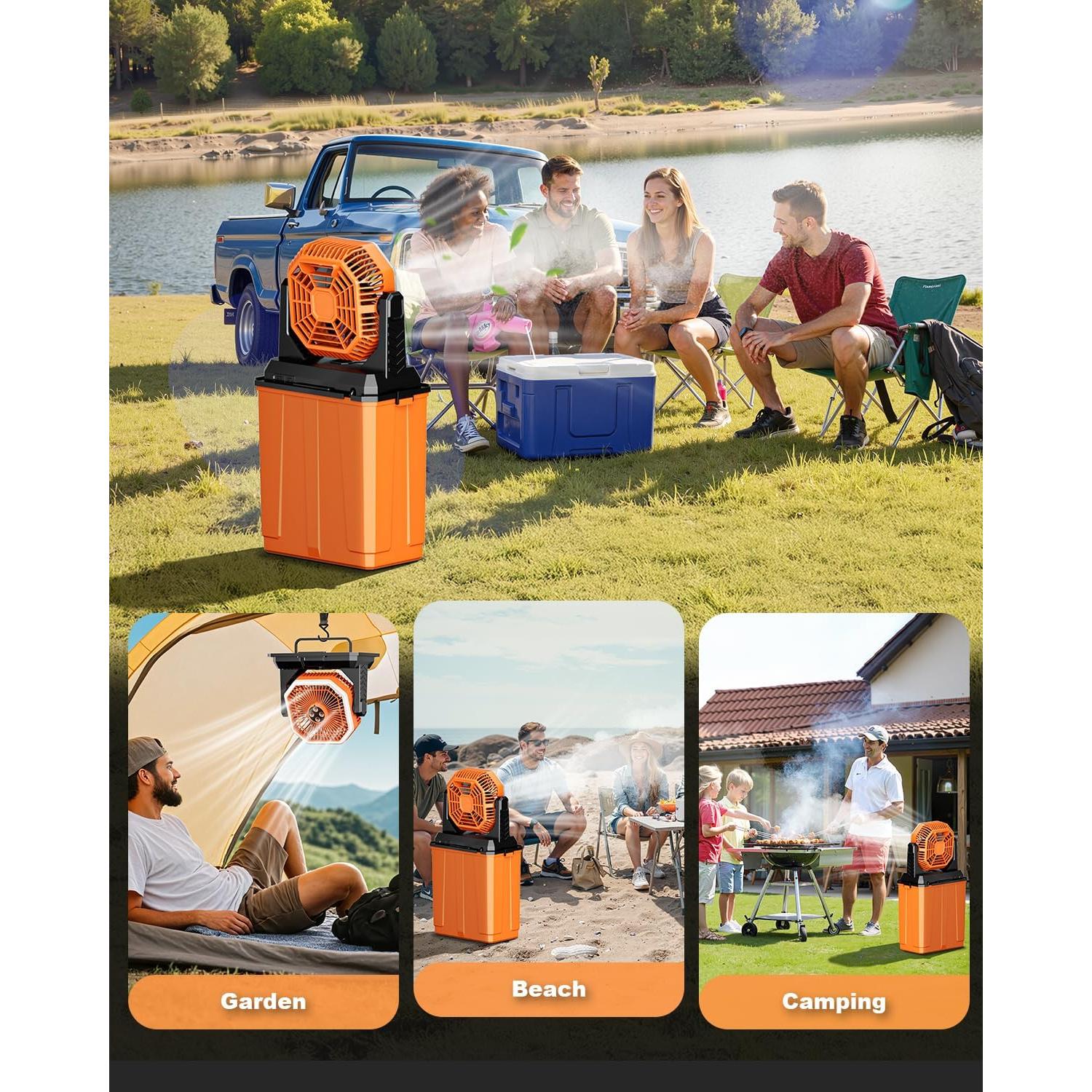 Ventilador de Nebulización Portátil Orteen 24000mAh 8L