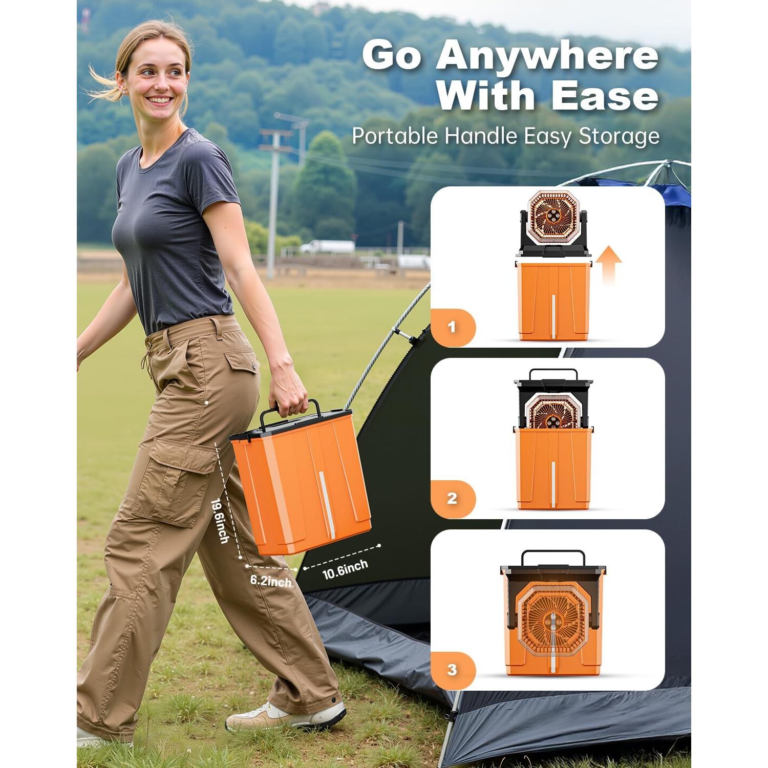 Ventilador de Nebulización Portátil Orteen 24000mAh 8L