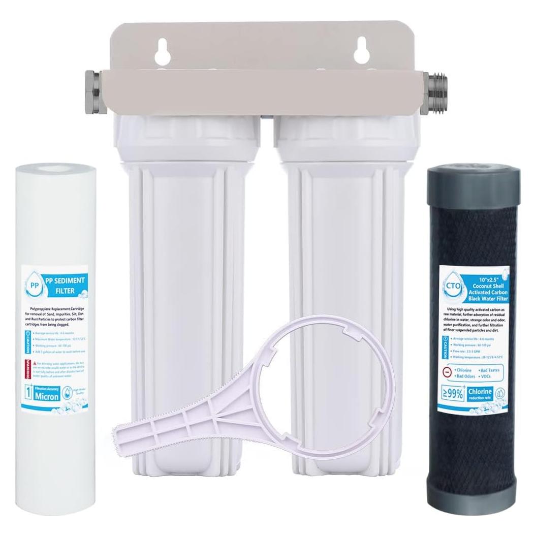 Sistema de Filtro de Agua Doble Nasibey CWF02 para RV 2 Etapas