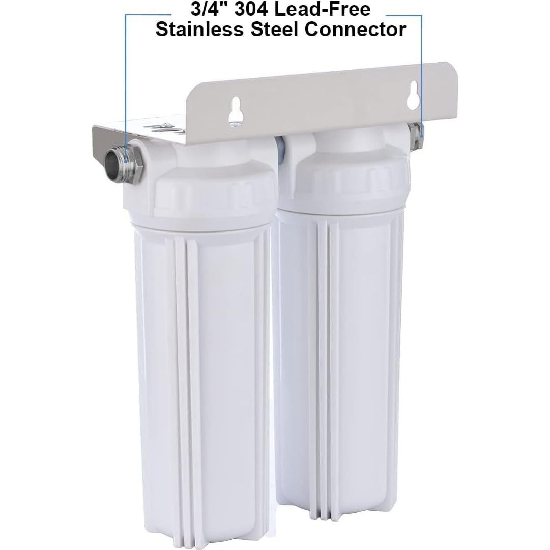 Sistema de Filtro de Agua Doble Nasibey CWF02 para RV 2 Etapas