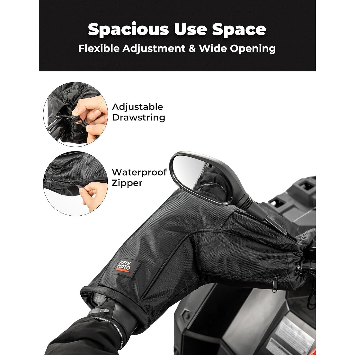 Guantes KEMIMOTO ATV para Motonieve, Impermeables y Calentadores