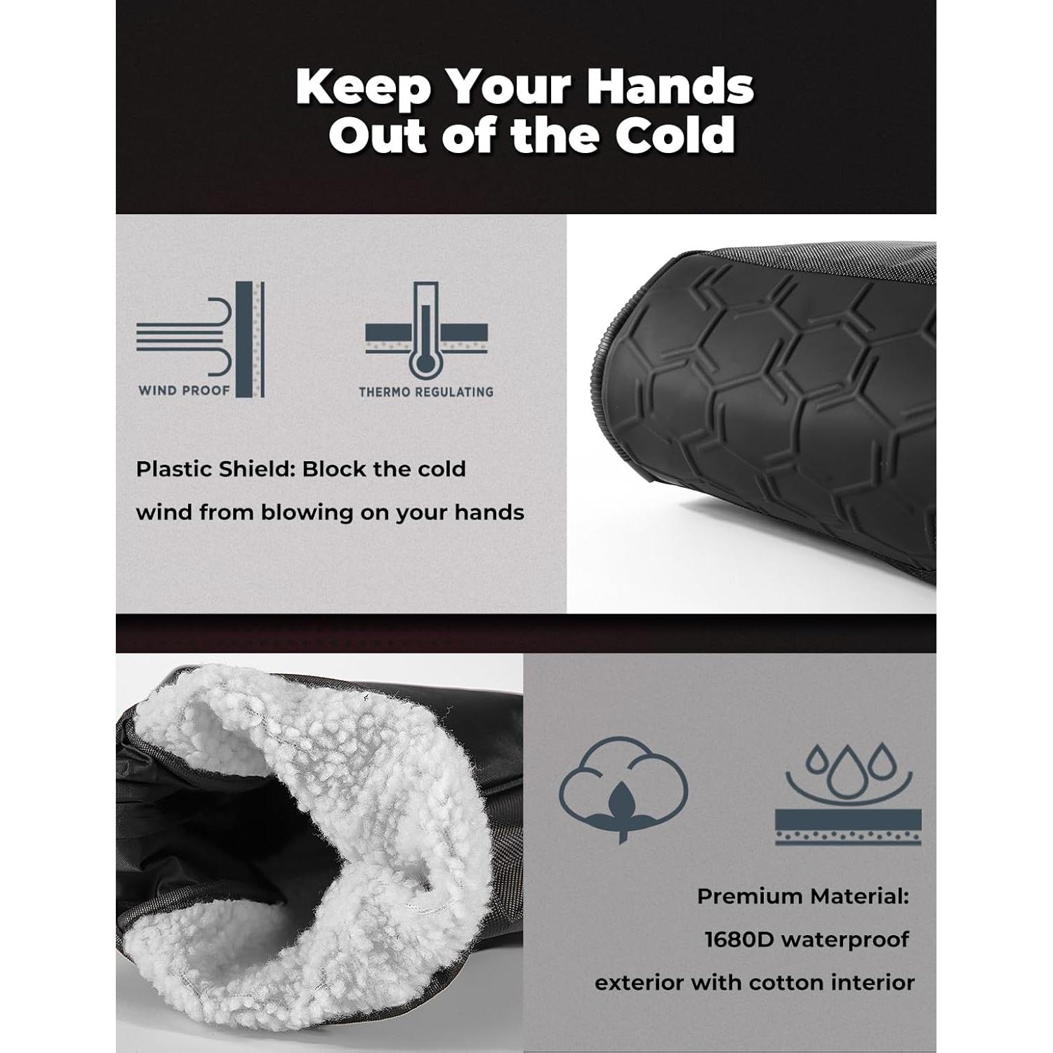 Guantes KEMIMOTO ATV para Motonieve, Impermeables y Calentadores