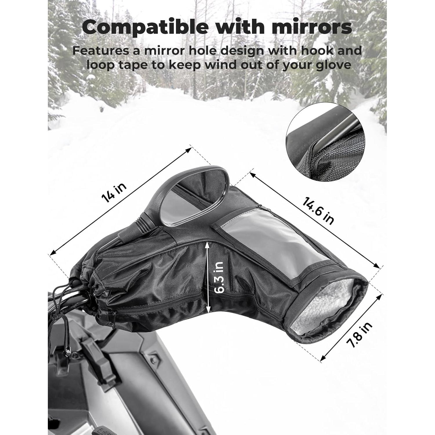 Guantes KEMIMOTO ATV para Motonieve, Impermeables y Calentadores