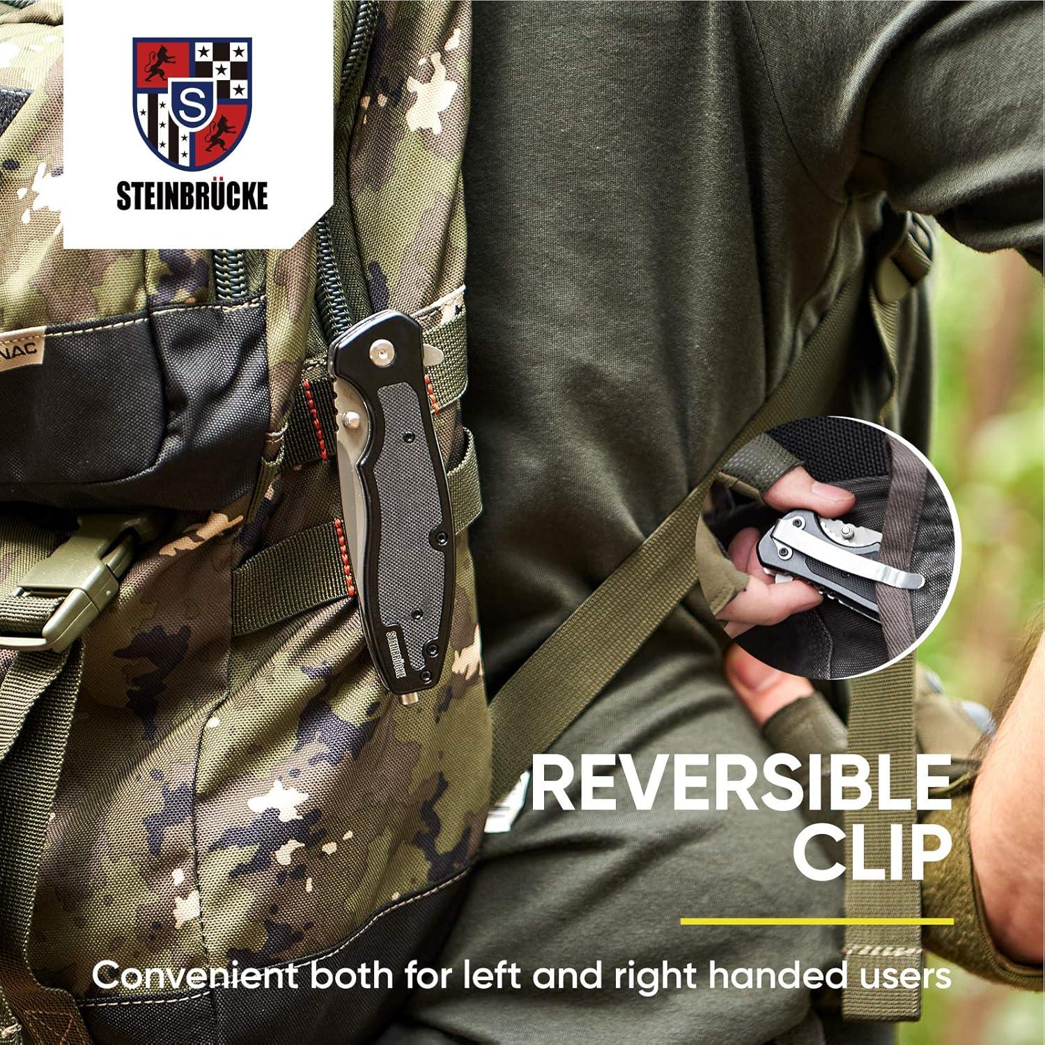 Cuchillo de Bolsillo Elemake 3.4" Acero Inoxidable Plegable