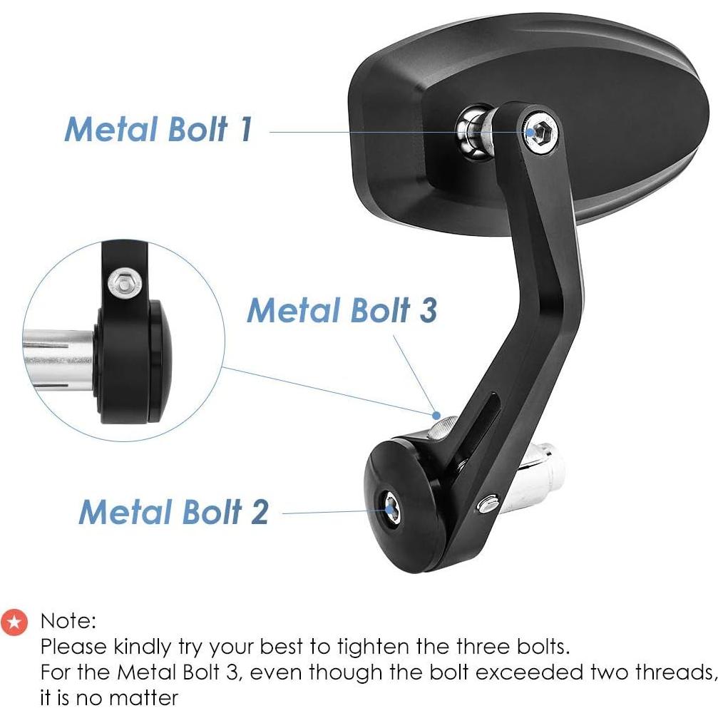 Espejo Retrovisor KEMIMOTO CNC Antideslumbrante 9.8x4.9cm