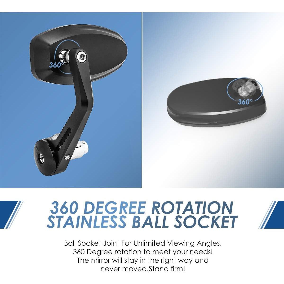 Espejo Retrovisor KEMIMOTO CNC Antideslumbrante 9.8x4.9cm