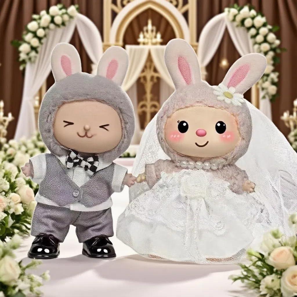 Vestido de Novia para Muñecas 17cm VVQUI - 3 Piezas Tul con Perlas