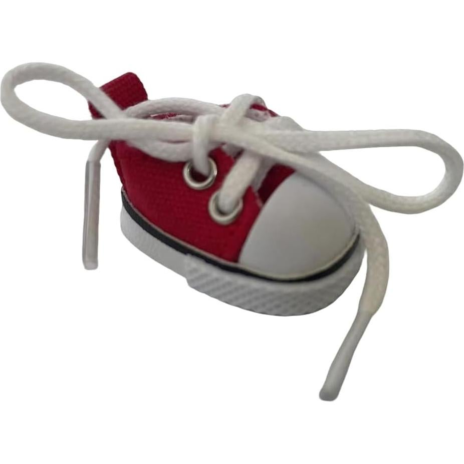 Zapatillas de Lona Miniatura Labubu, Set 2 Pares Rojo y Negro