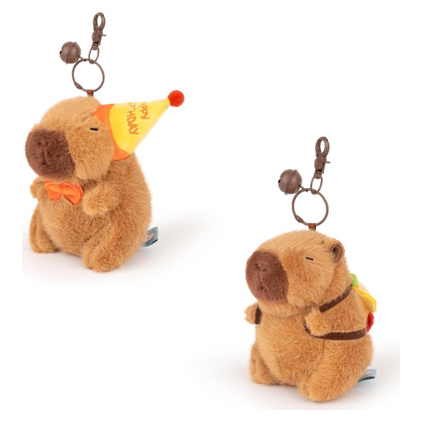 Llavero de Peluche Capibara Adorlynetty 11.94 cm Suave