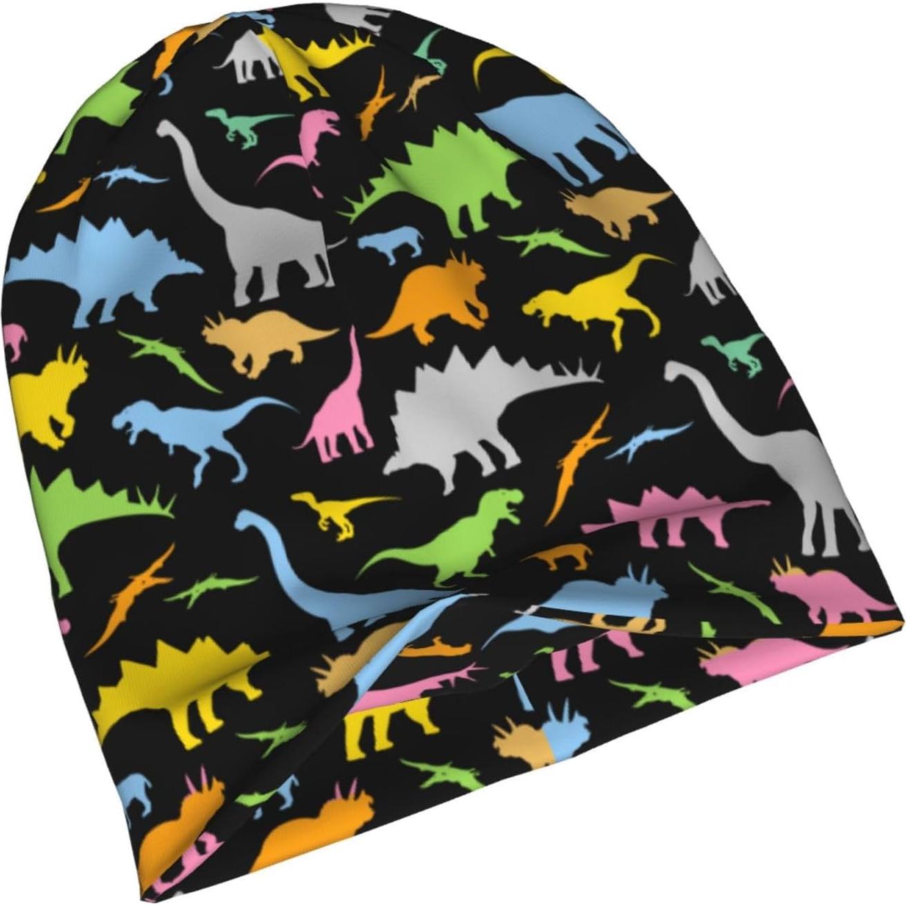 Gorro de Punto Cálido Unisex Dinosaurio Dino - Talla Única