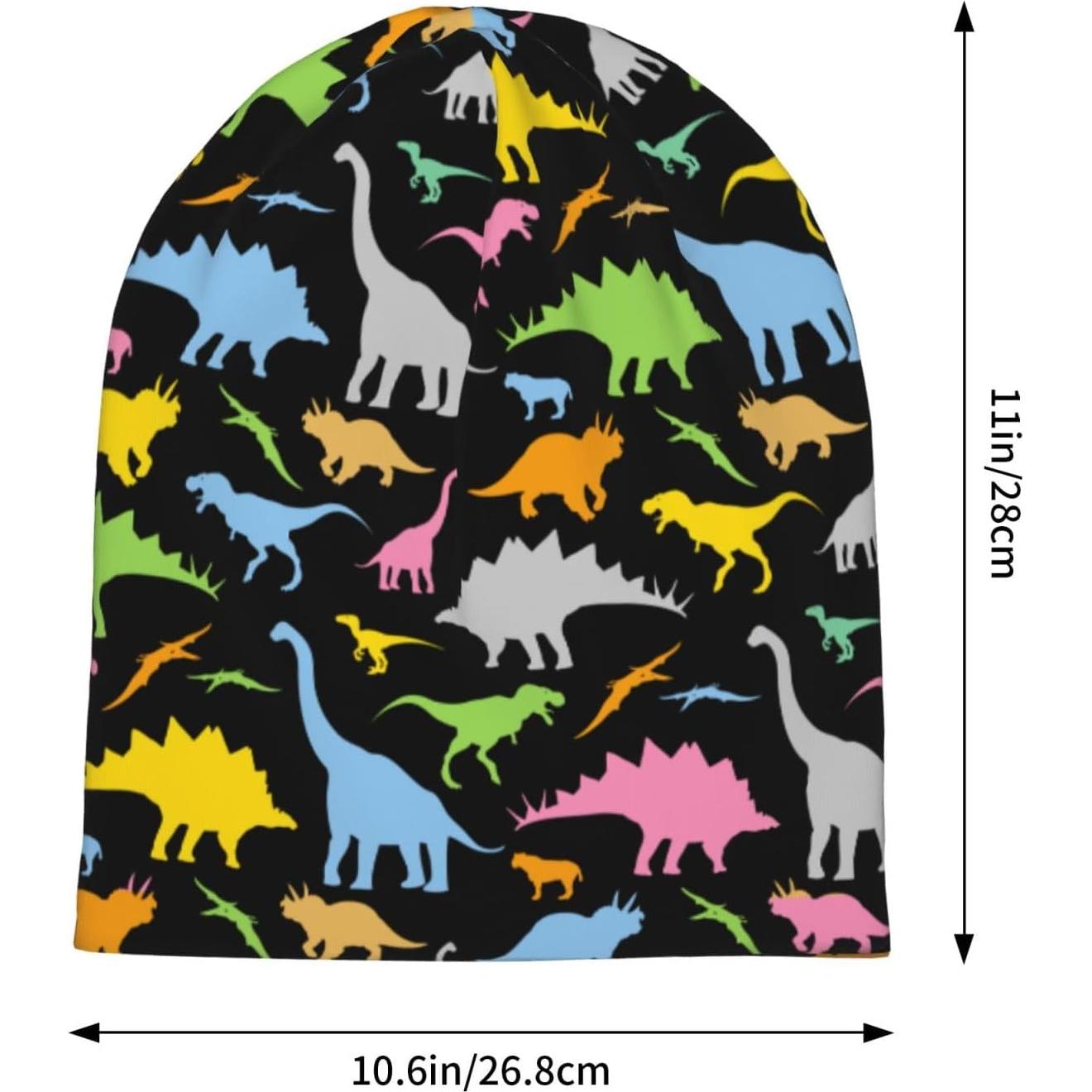 Gorro de Punto Cálido Unisex Dinosaurio Dino - Talla Única