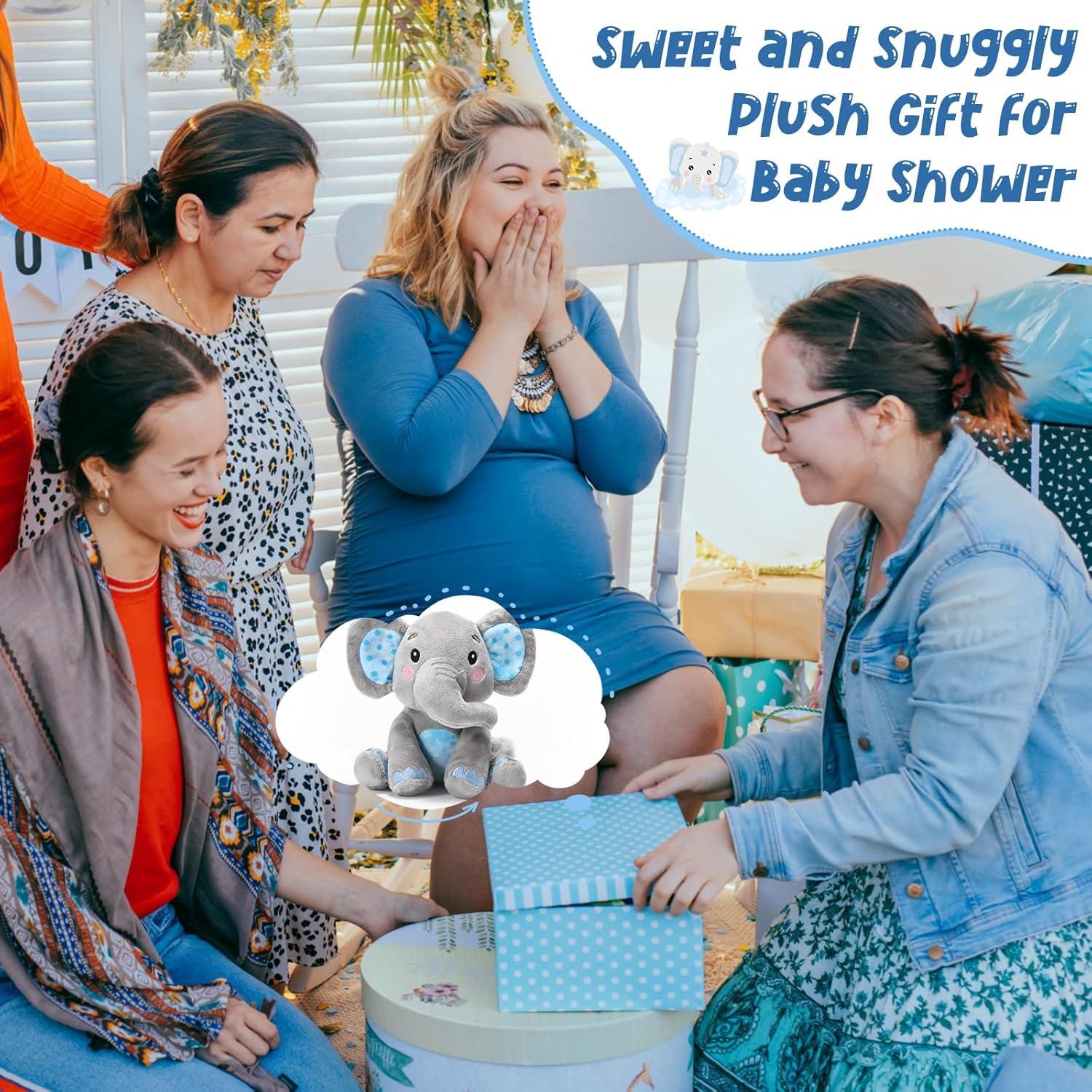 Conjunto de 4 Animales de Peluche Elefante Libima 15 cm Azul