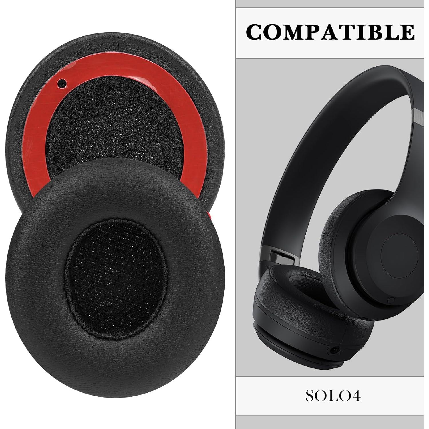 Almohadillas de Repuesto Linkidea para Auriculares Beats Solo 4 - Negro