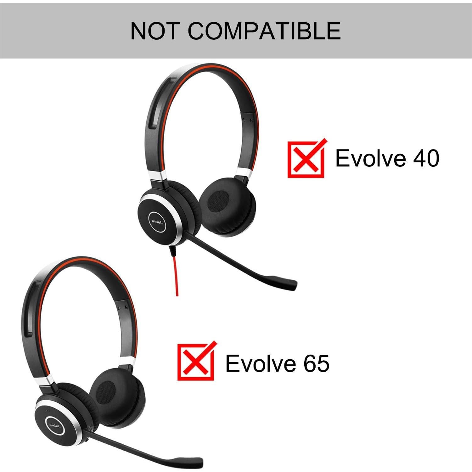 Almohadillas de Reemplazo Gvoears para Jabra Evolve2 65/40 - Negro