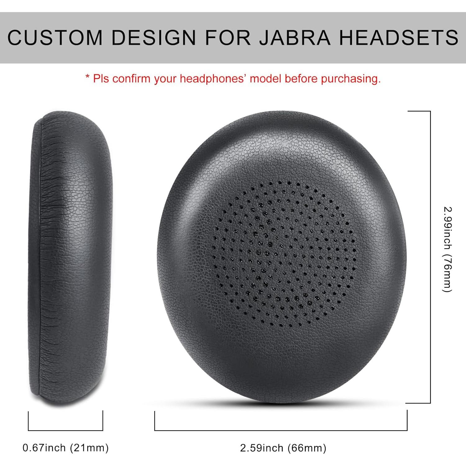 Almohadillas de Reemplazo Gvoears para Jabra Evolve2 65/40 - Negro