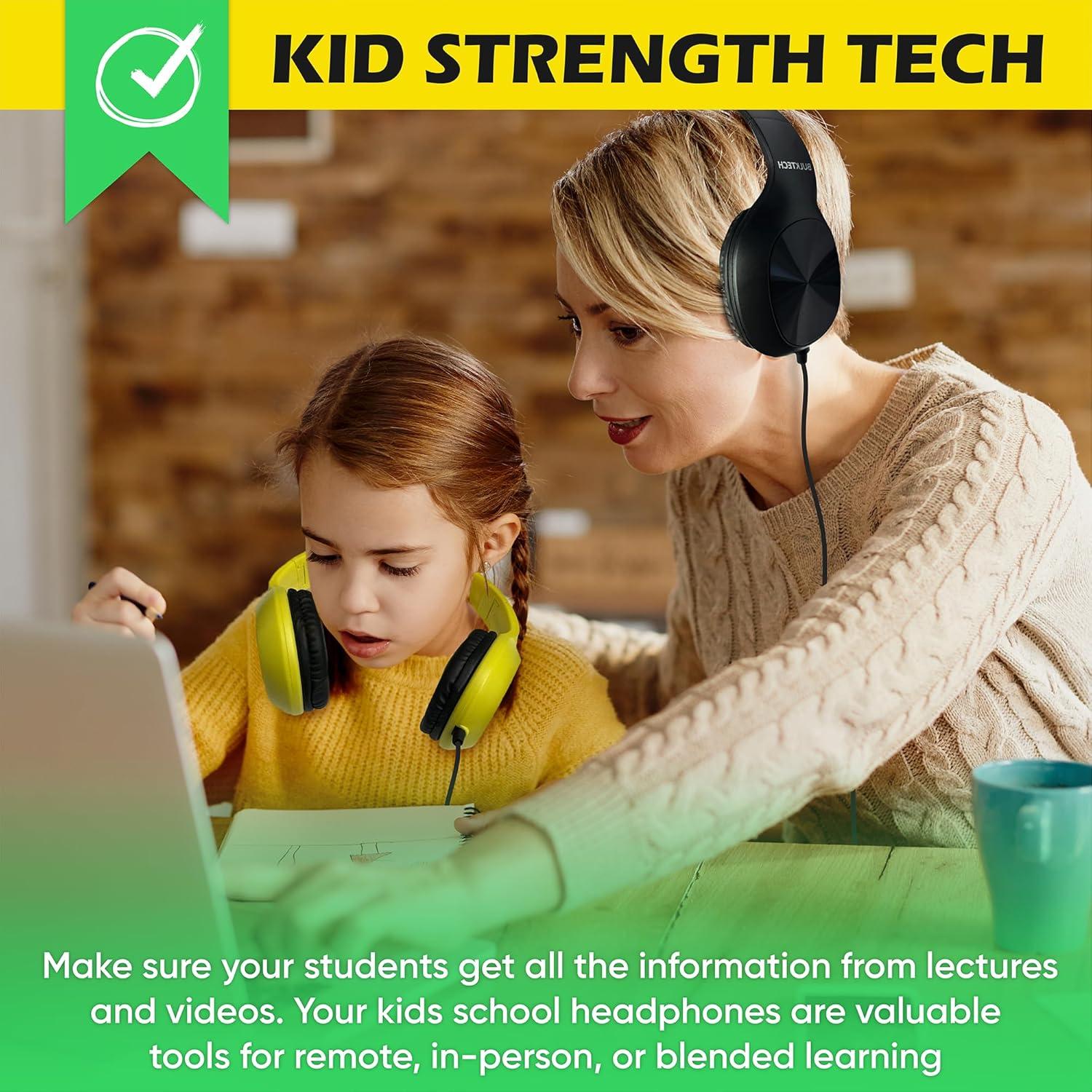 Auriculares de Cuero Bulktech sobre la Oreja 5 Unidades Negro