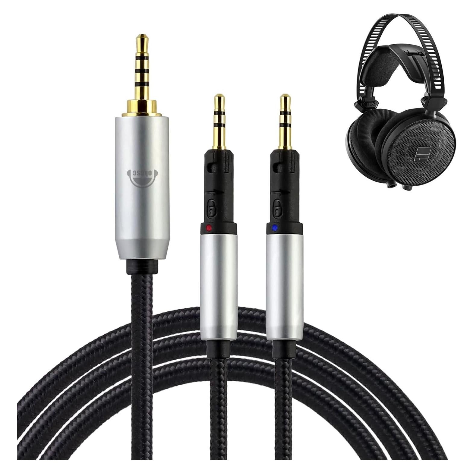 Cable de Reemplazo okcsc para Auriculares Audio-Technica ATH-R70X 2.5mm