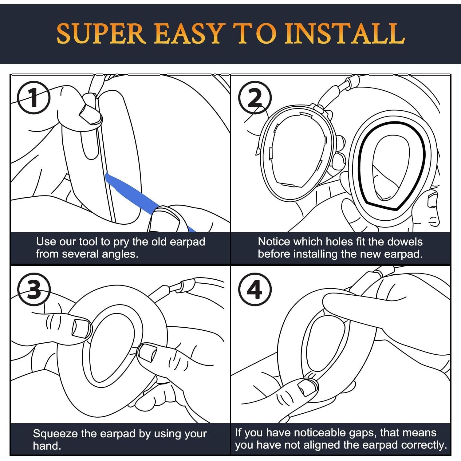 Almohadillas de Piel de Cordero SOULWIT para Sennheiser PXC550