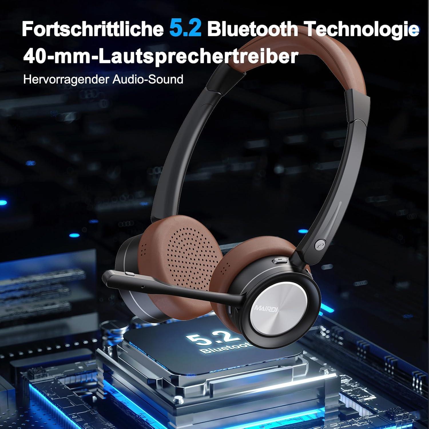 Auricular Bluetooth MAIRDI M890 con Micrófono y Cancelación de Ruido