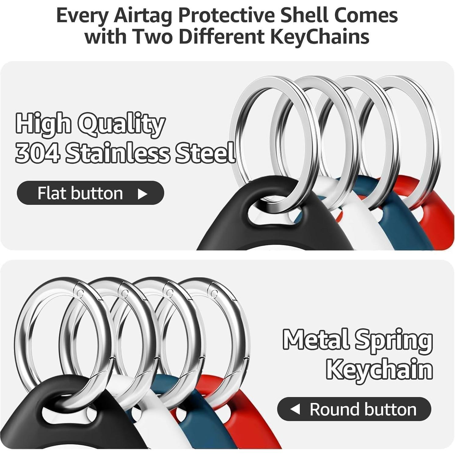 Soporte para AirTag MOLOPPO 4 Pack Funda Impermeable TPU