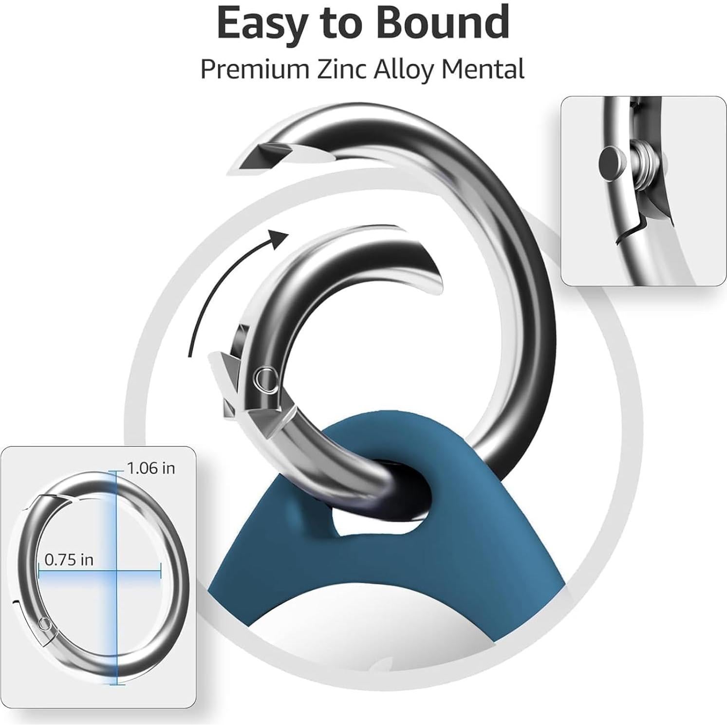 Soporte para AirTag MOLOPPO 4 Pack Funda Impermeable TPU