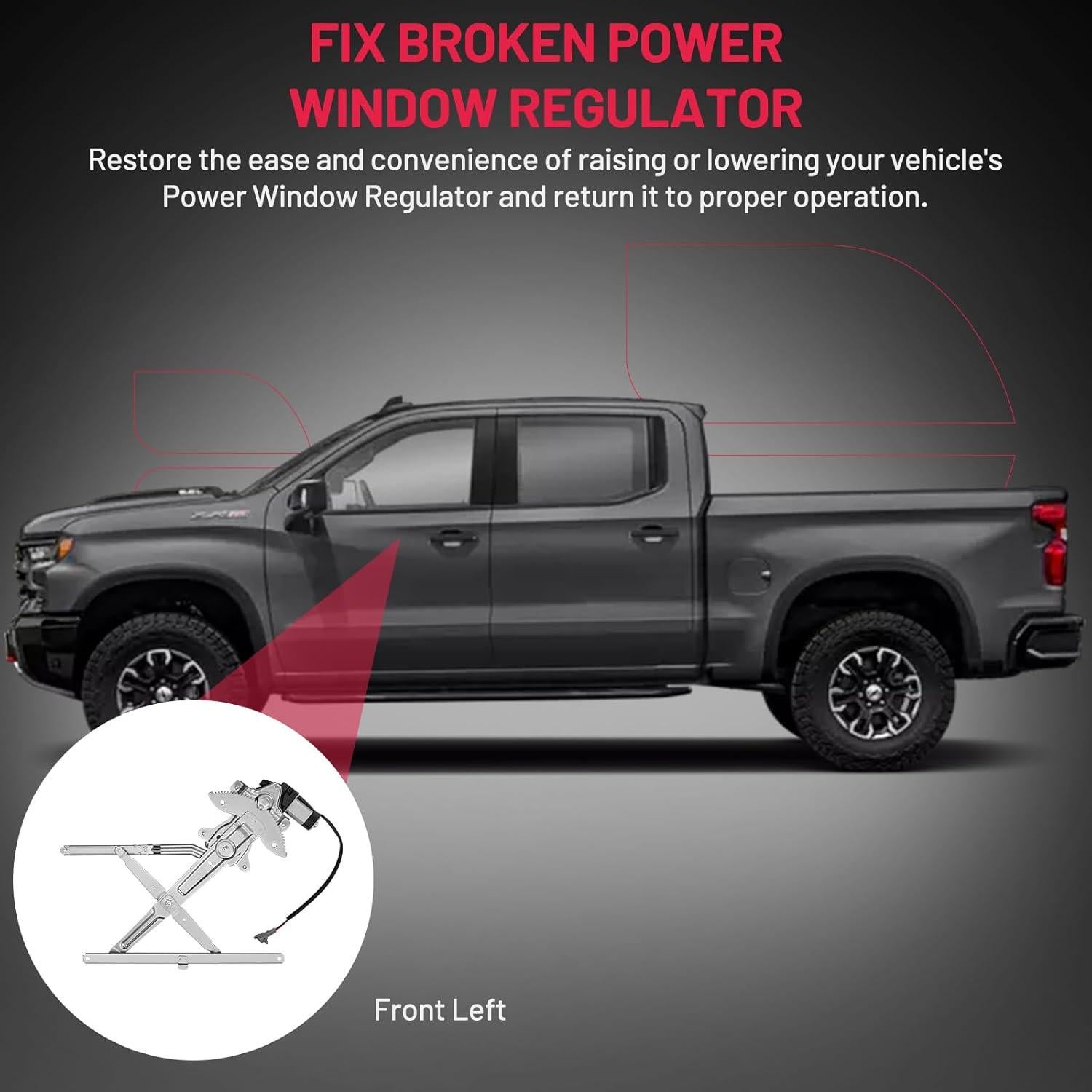 Regulador de Ventana Eléctrico BDFHYK Frontal Izquierdo Toyota Tacoma 1995-2004