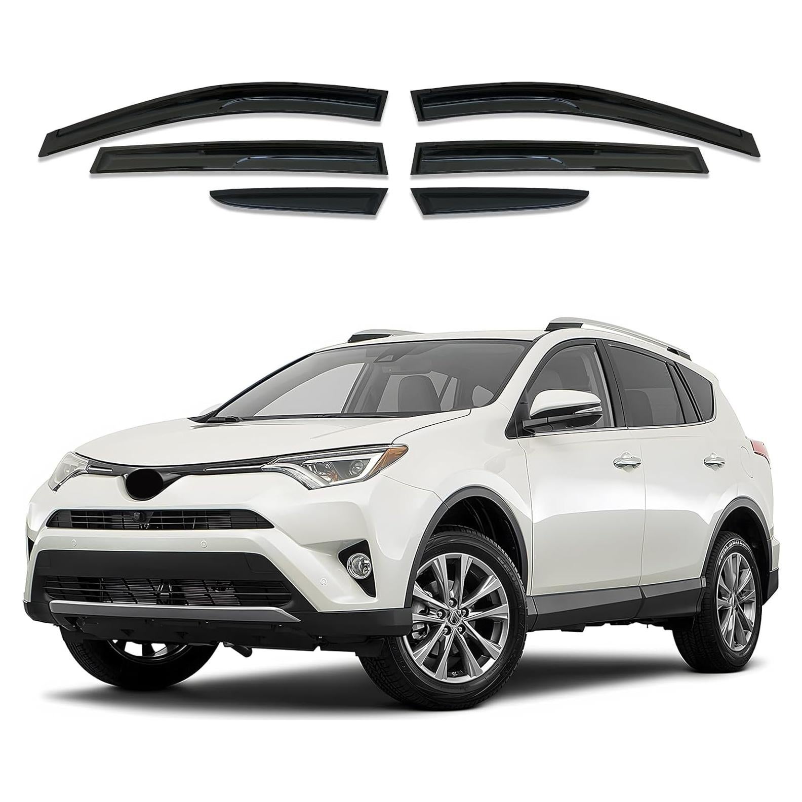 Juego de 6 viseras para ventana MNGYNUKA Toyota RAV4 2013-2018